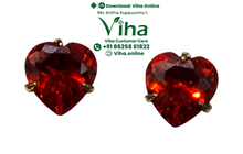 Orange Saphire Stud - 6mm