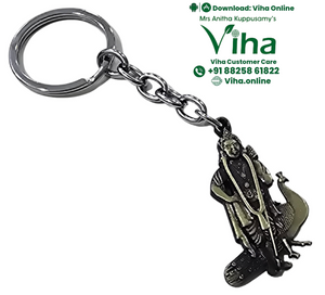Gun Metal Murugar Key Chain
