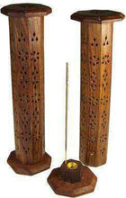Wooden Tower Dhoop Holder