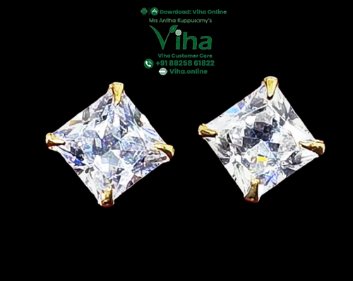 Zircon Stone Studs - 7 mm