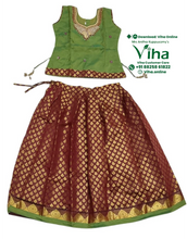 Readymade Pavadai Set With Sleeves / Lehenga Set - 10 to 11 Yrs