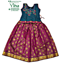 Readymade Pavadai Set With Sleeves / Lehenga Set - 10 to 11 Yrs