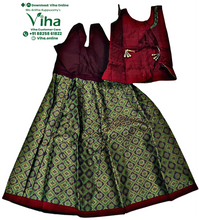 Readymade Pavadai Set With Sleeves / Lehenga Set - 4 to 5 Yrs