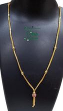 Impon Box Chain with Stone Pendant