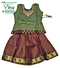 Readymade Pavadai Set With Sleeves / Lehenga Set - 5 to 6 Yrs