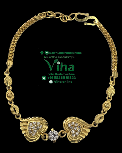 Impon Bracelet, curved charms with stones