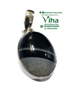 Sulemani Stone Silver Pendant