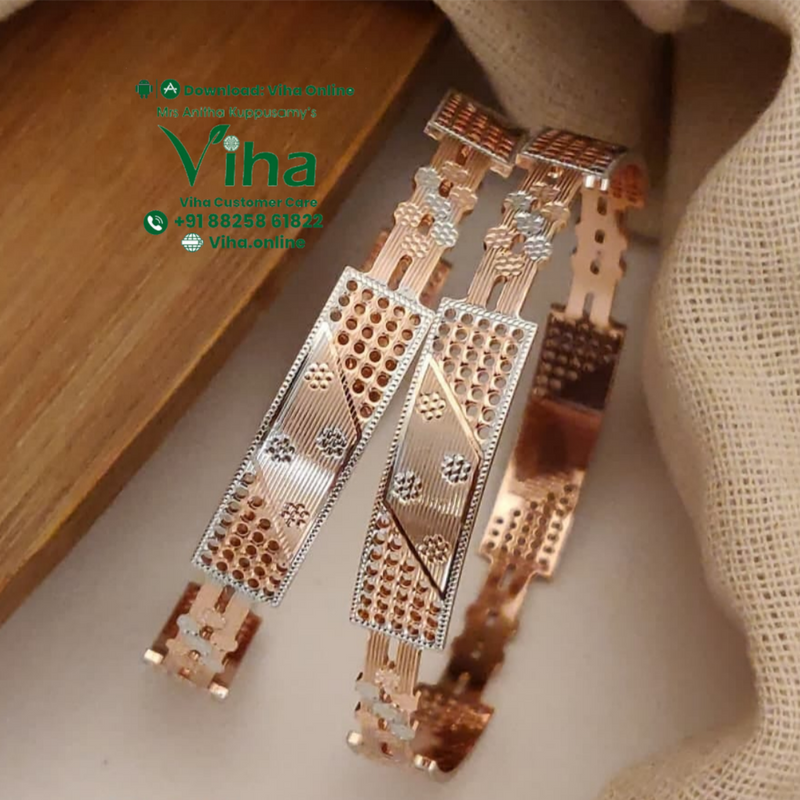 Designer Bangle with geometric cut-out patterns
