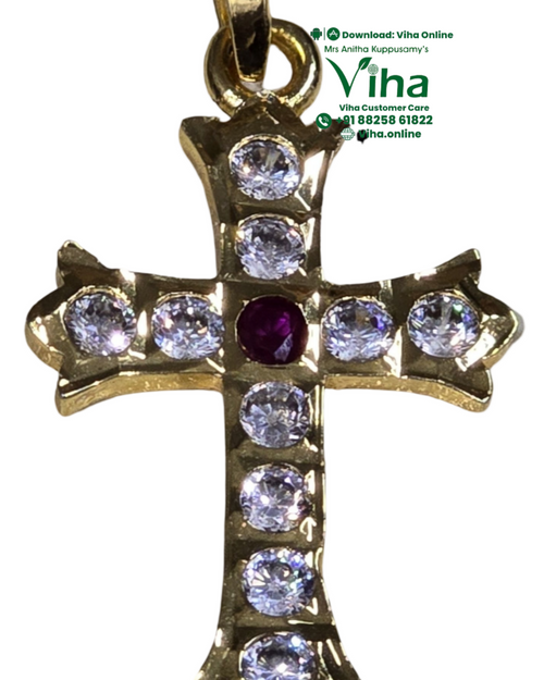 Impon Cross Pendant with embedded stones