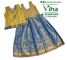 Readymade Pavadai Set With Sleeves / Lehenga Set - 10 to 11 Yrs