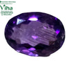 Original Amethyst Stone, an oval-cut purple gemstone with a reflective, faceted surface
