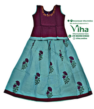 Readymade Pavadai Set With Sleeves / Lehenga Set - 10 to 11 Yrs