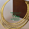 Metal Necklace, parallel bands with hammered texture
