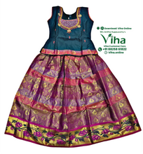Readymade Pavadai Set With Sleeves / Lehenga Set - 6 to 7 Yrs