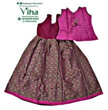 Readymade Pavadai Set With Sleeves / Lehenga Set - 6 to 7 Yrs