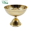 Athma Vilakku Brass, a golden pedestal bowl with a wide round rim, a round basin holding one central post and a flared base