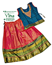 Readymade Pavadai Set With Sleeves / Lehenga Set  8 - 9 years