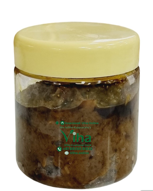 Kothamalli Thokku | Coriander Leaf Thokku in a glass jar