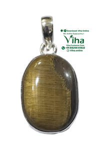 Tiger Eye Silver Pendant