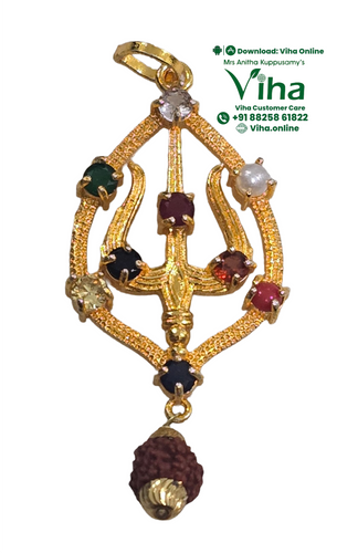 Navaratna Trishul Pendant