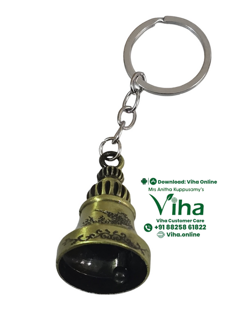 Fengshui Bell Keychain with a bell pendant and a chain