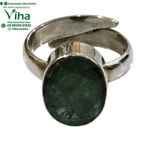 Emerald Silver Finger Ring - Oval, Square, Rectangle Cut