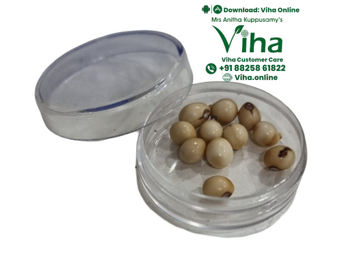 Kundrinmani White Colour | White Chirmi Beads - 11 Pieces