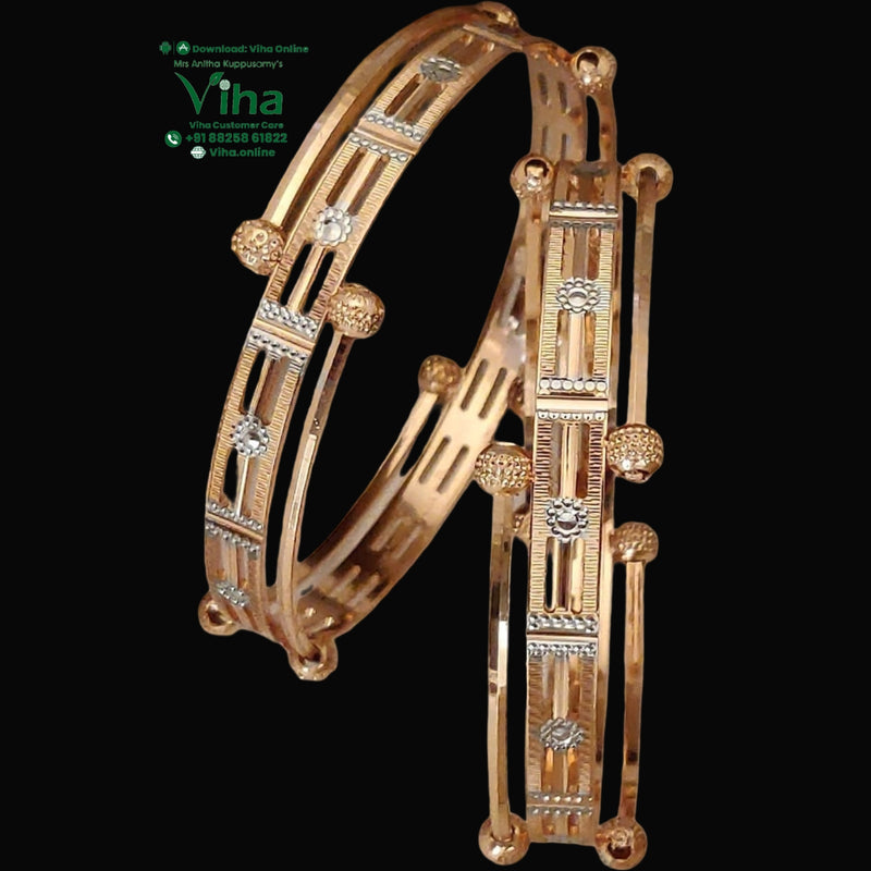 Designer Bangle, geometric pattern and small beads
