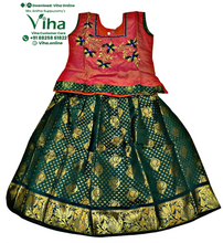 Readymade Pavadai Set With Sleeves / Lehenga Set - 3 to 4 years