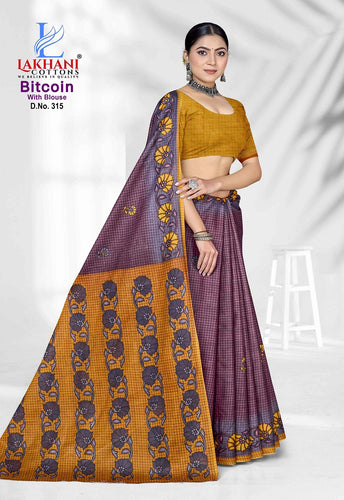 100% Pure Cotton Saree With Blouse