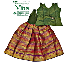 Readymade Pavadai Set With Sleeves / Lehenga Set - 5 to 6 Yrs