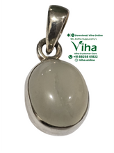 Moon Stone Oval Cut Silver Pendant Natural