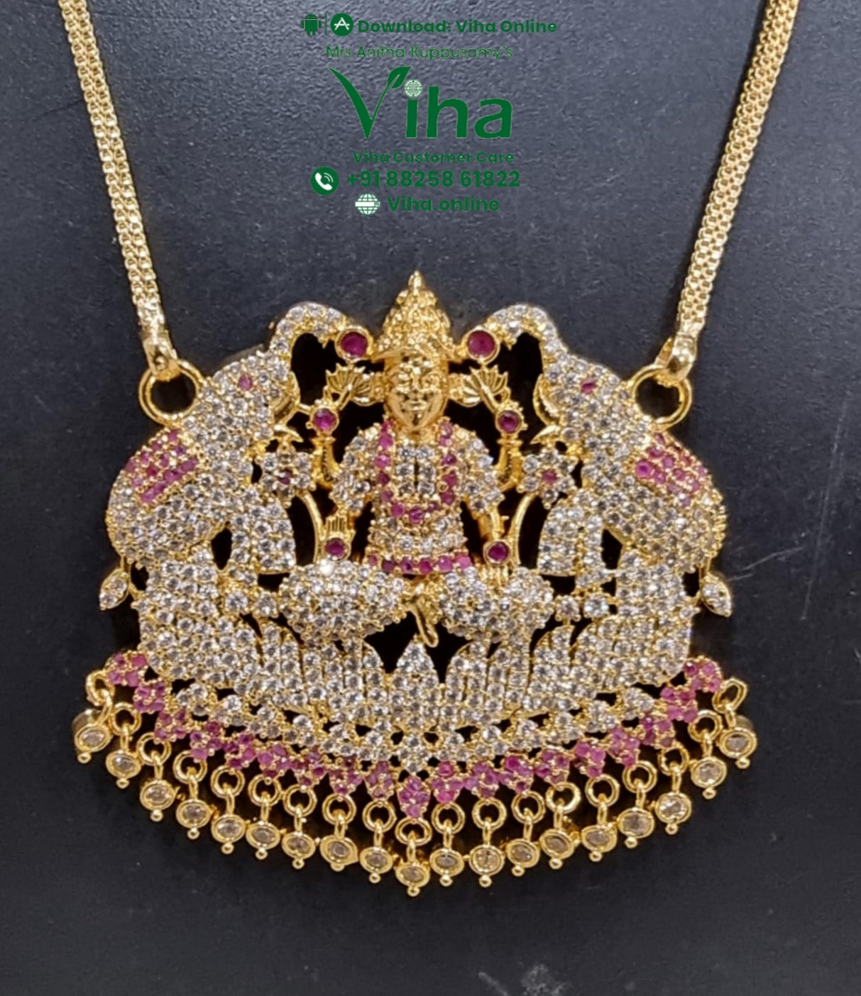 Impon Gajalakshmi Pendant Chain – Viha Online - Main Image