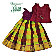 Readymade Pavadai Set With Sleeves / Lehenga Set - 5 to 6 Yrs