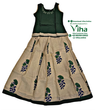 Readymade Pavadai Set With Sleeves / Lehenga Set  8 - 9 years