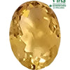 Citrine Stone - Oval Cut, a faceted oval yellow gemstone with a polished reflective surface showing internal inclusions
