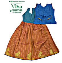 Readymade Pavadai Set With Sleeves / Lehenga Set - 6 to 7 Yrs