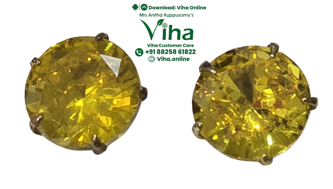 Yellow Sapphire Stone Stud