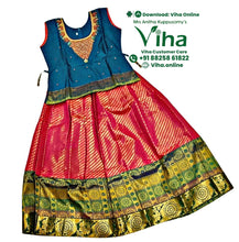 Readymade Pavadai Set With Sleeves / Lehenga Set  8 - 9 years