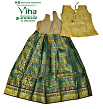 Readymade Pavadai Set With Sleeves / Lehenga Set  8 - 9 years