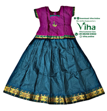 Readymade Pavadai Set With Sleeves / Lehenga Set - 9 to 10 Yrs