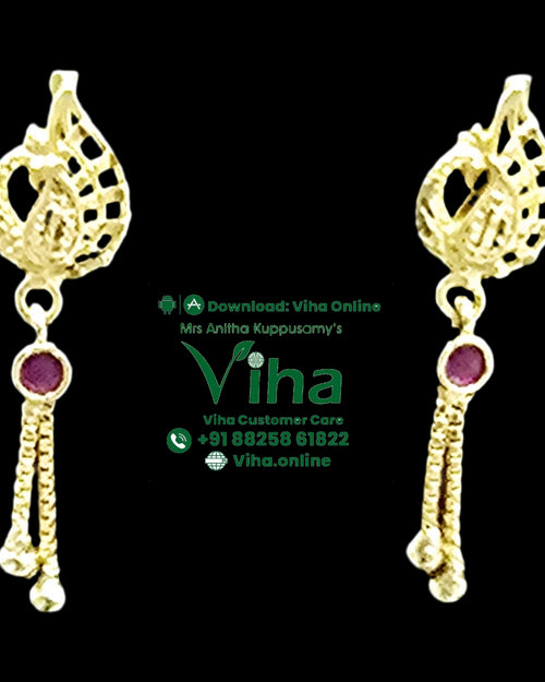 Impon Hanging Studs with dangling chains and filigree top