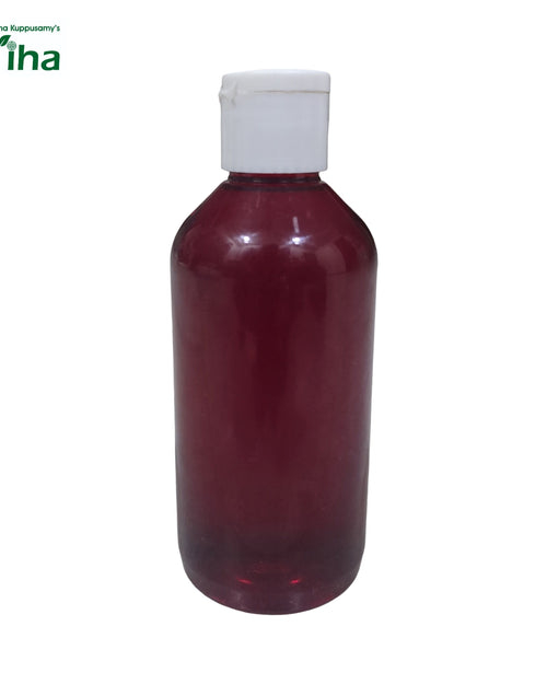 Rose Milk Syrup, in a tall plastic bottle with a cap