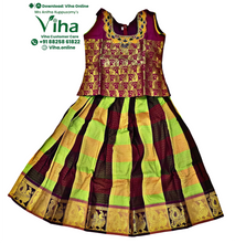 Readymade Pavadai Set With Sleeves / Lehenga Set - 5 to 6 Yrs