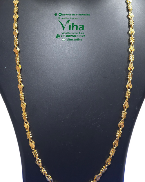 Impon Chain - Kerala Model with patterned links and small bead clusters