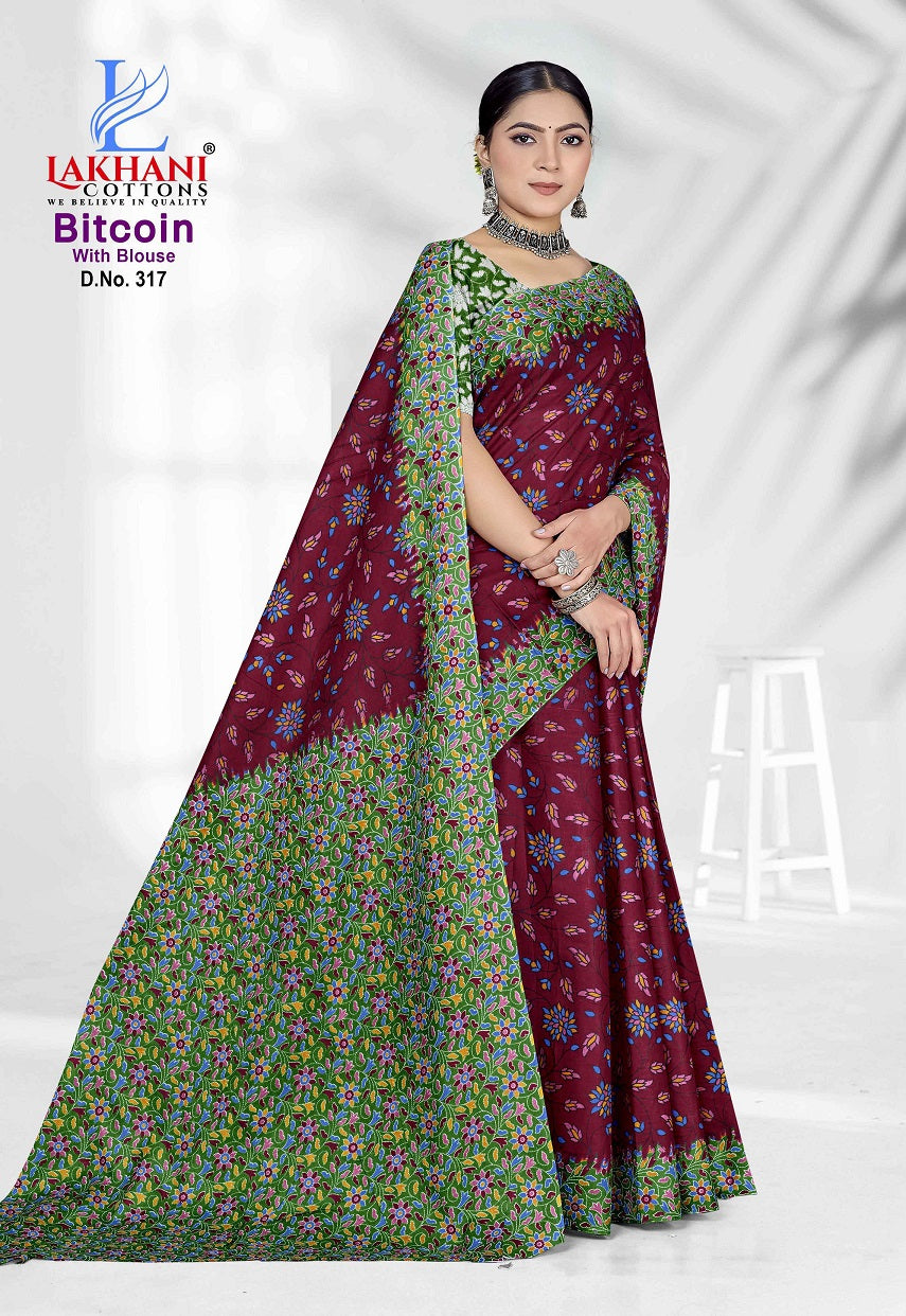 100% Pure Cotton Saree With Blouse