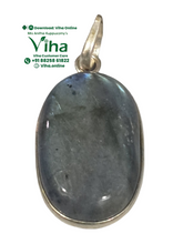 Natural Labradorite Silver Pendant