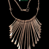 Metal Necklace Premium Quality, pendant suspended from a chain and metal wire frame