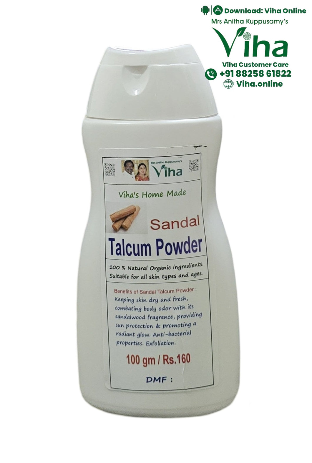 Viha Sandal Talcum Powder