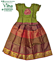 Readymade Pavadai Set With Sleeves / Lehenga Set - 9 to 10 Yrs